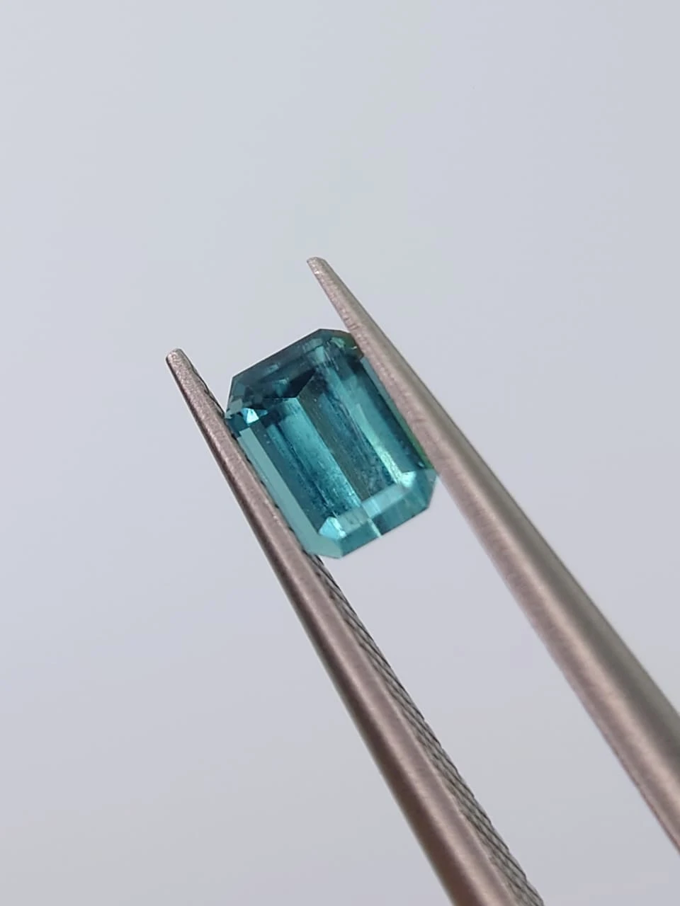 0.44ct Natural Lagoon Blue Tourmaline Emerald Cut Loose Gemstone from Afghanistan — view 1